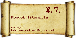 Mondok Titanilla névjegykártya